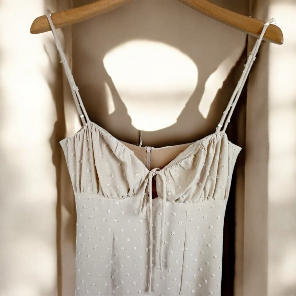 NWT Rumer Anissa Ruched Maxi Dress in Nude - Picture 6 of 7